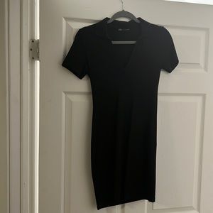 Zara Black Collared Mini Dress